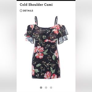 CAbi cold shoulder blouse- XS